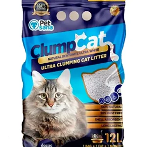 ARENA AGLOMERANTE BENTONITA PARA GATOS BIODEGRADABLE 12L