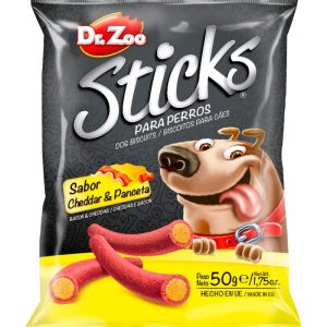 DR.ZOO  STICKS CHEDDAR Y PANCETA 50 GR