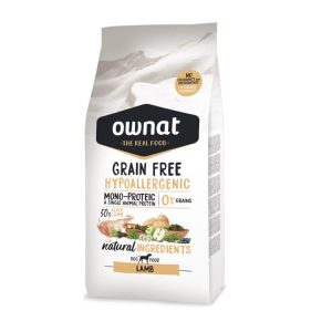 OWNAT GRAIN FREE HYPOALLERGENIC CORDERO PIENSO 12KG