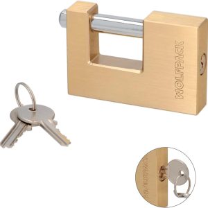WOLFPACK LINEA PROFESIONAL CANDADO CUADRADO LATÓN