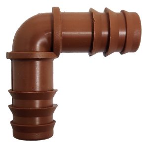 Codo 16mm Goteo Marrón