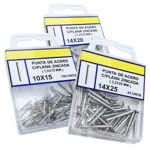 PUNTA DE ACERO PLANA ZINCADA (1 PAQUETE)