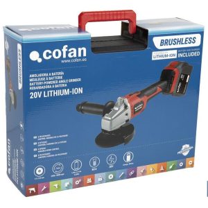 Amoladora a Batería sin Escobillas Batería de 20 V y 4.0 Ah COFAN