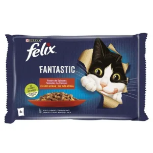 Felix Fantastic Festín de Carnes en Gelatina para Gatos 4*85GR