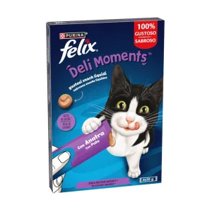 Purina Felix Deli Moments con Pato Snack líquido para gatos 4X10G